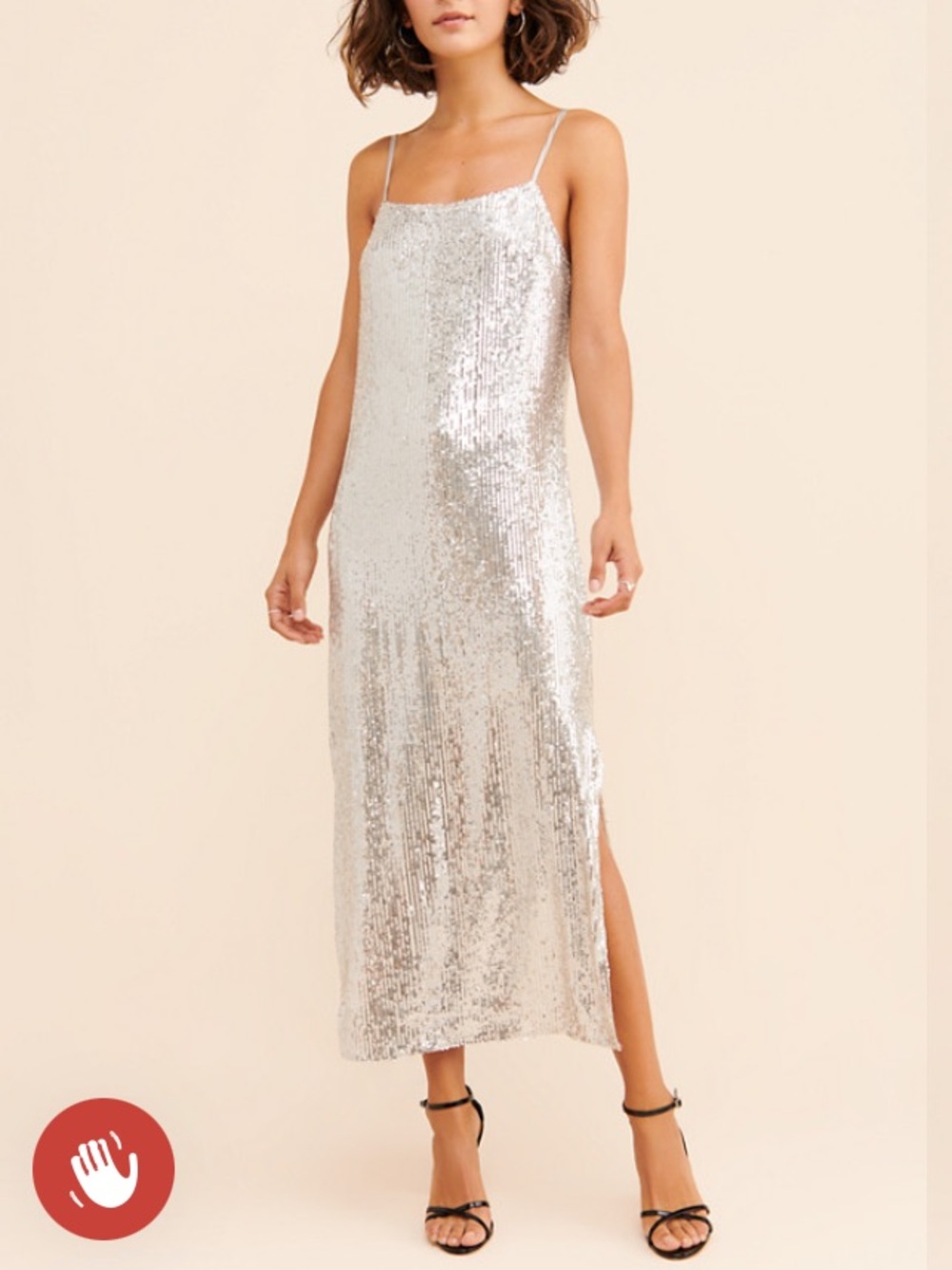 Silver Sequin Midi Dress - NWOT, size S (up to size 6)